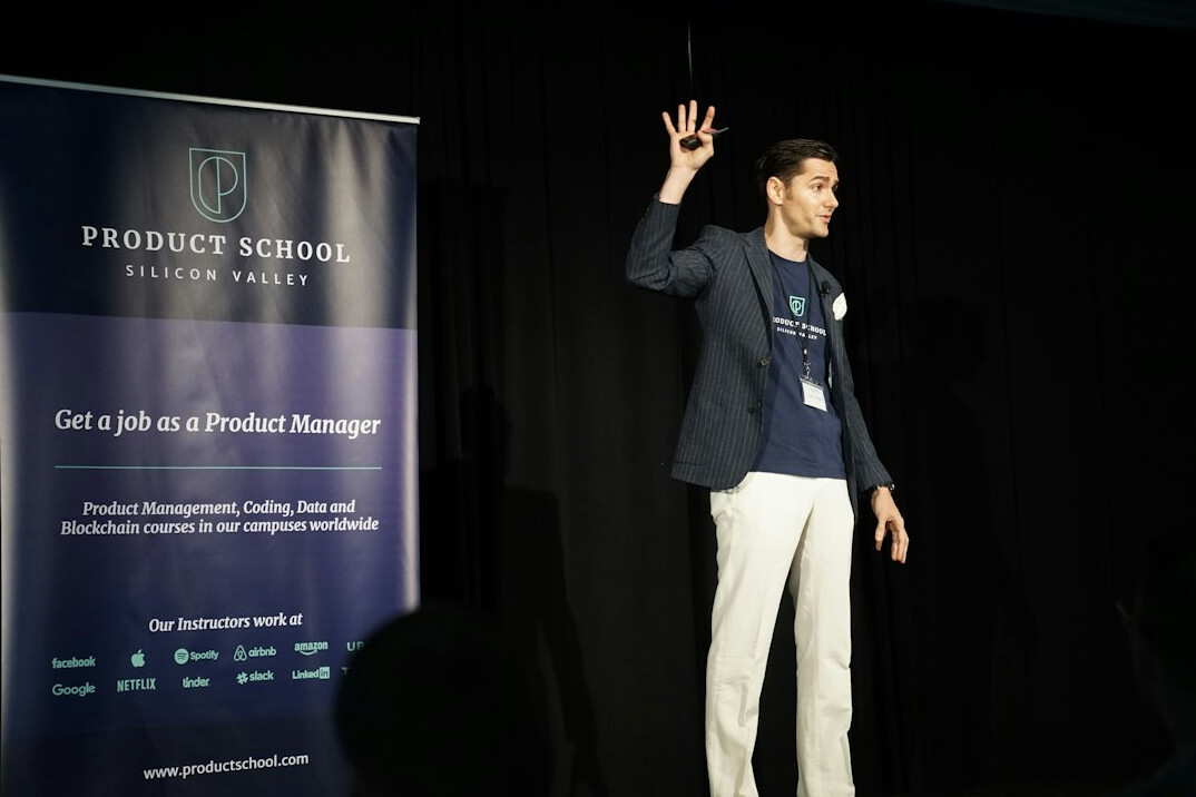 corporate leader giving presentation