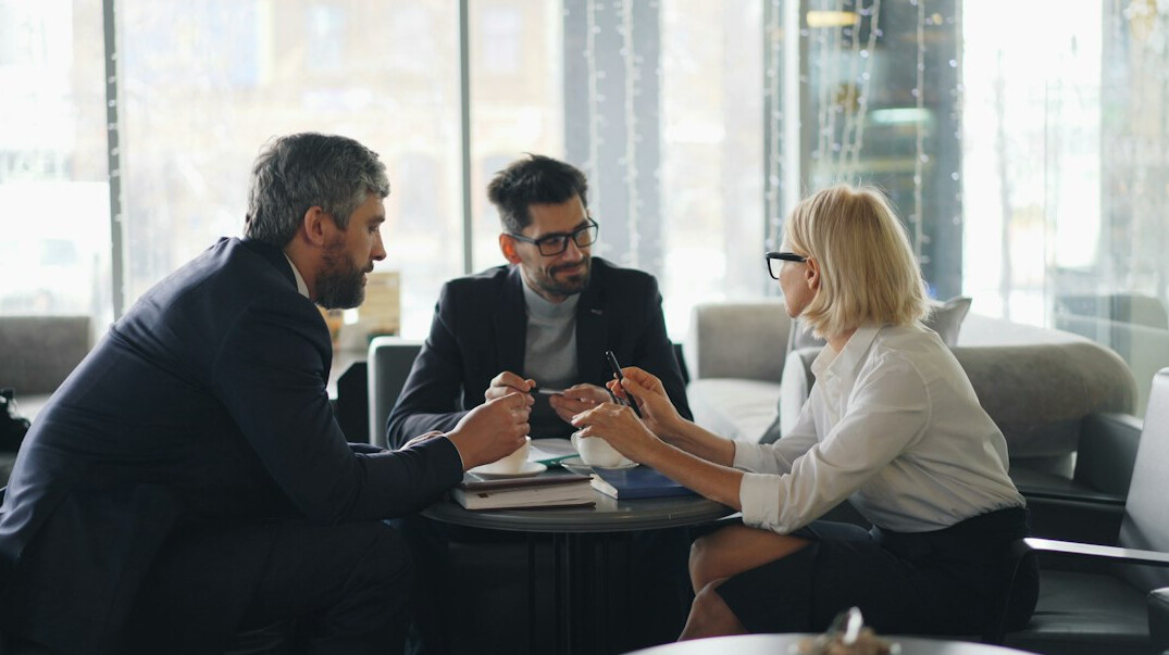 business leaders discussing strategy