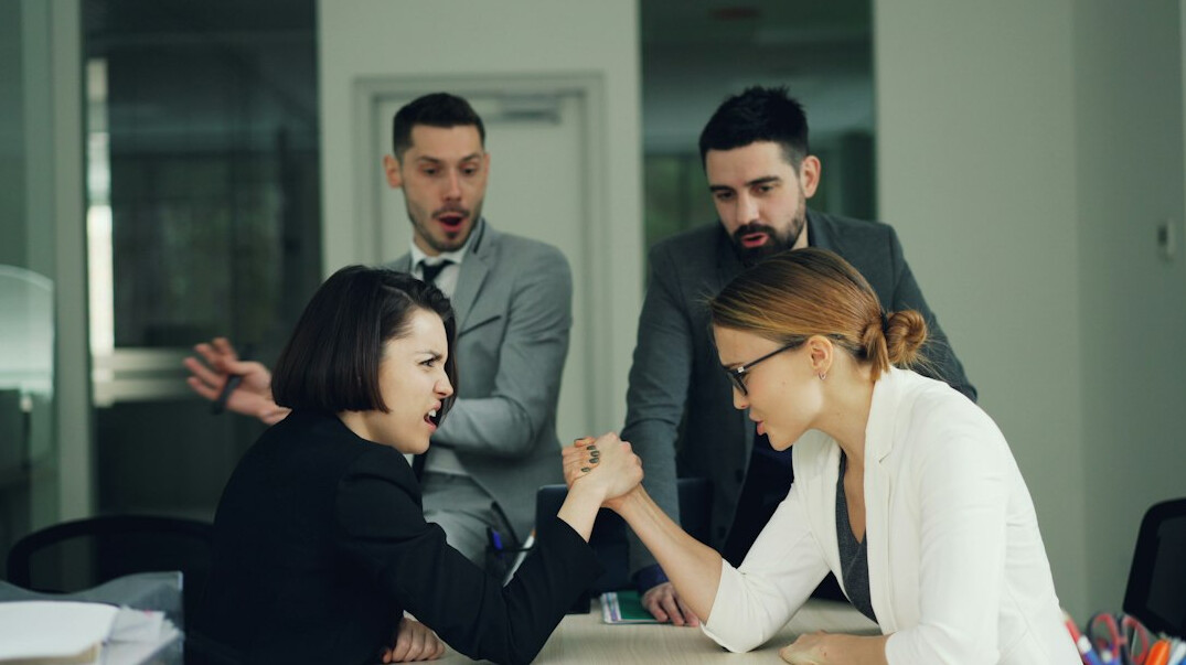 motivated corporate team